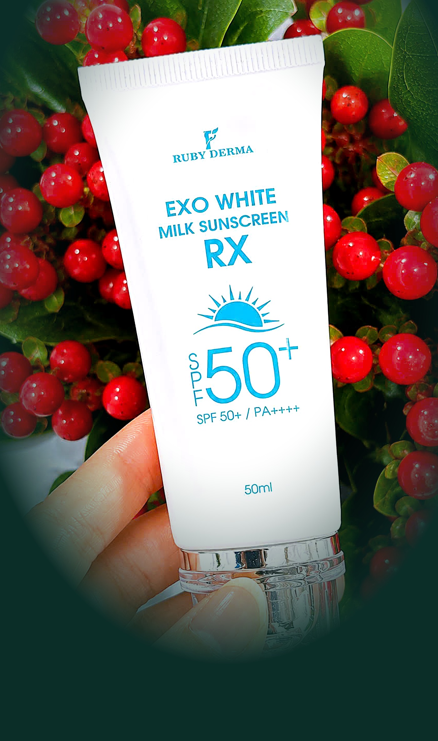 Tuýp Ruby Derma Exo White Milk Sunscreen RX SPF50+/PA++++ 50ml